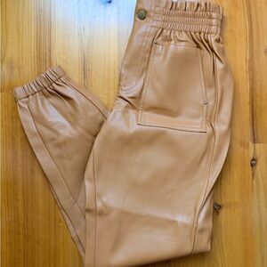 Forever 21 Camel Faux Leather Pants